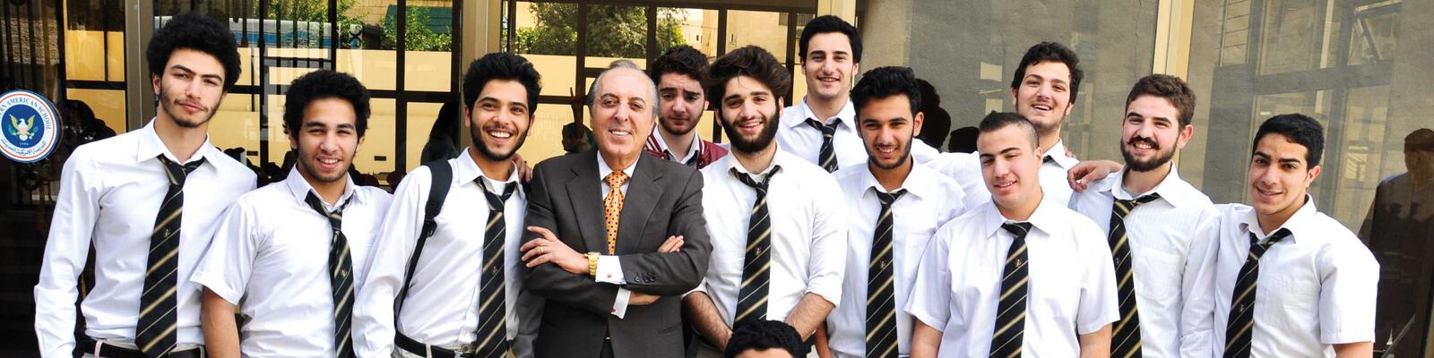 Mr Tayseer with Students