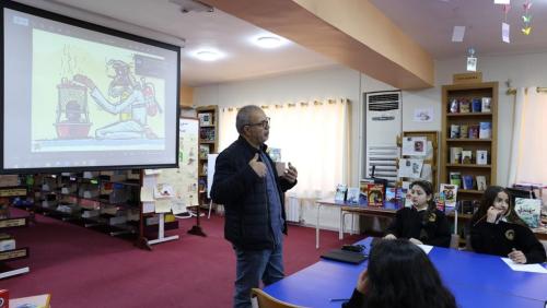 Hosting the Famous Caricaturist Emad Hajjaj 2025-2026 إستضافة الرسام الكاريكاتيري عماد حجاج 