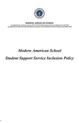 MAS Student Support Policy